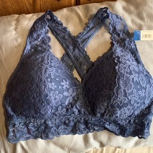 Wire free cross back bra.
